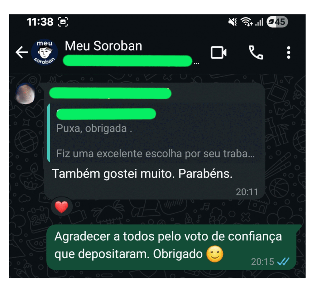 Depoimento sobre o curso de soroban