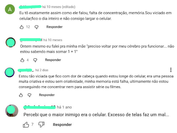 Uso excessivo do smartphone na vida das pessoas.